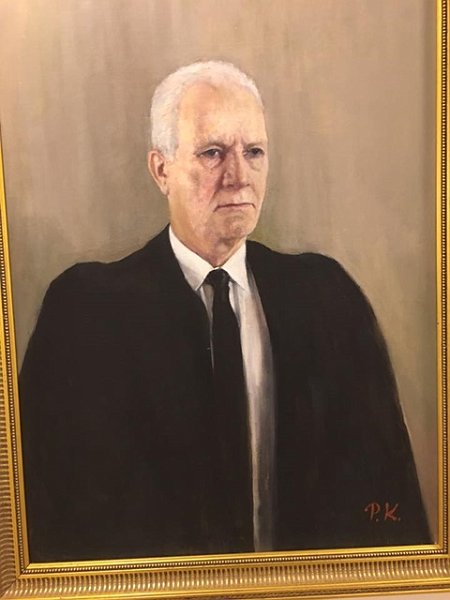 Meir Shamgar President of the Supreme court 1983-95 Oil on canvas 100x80